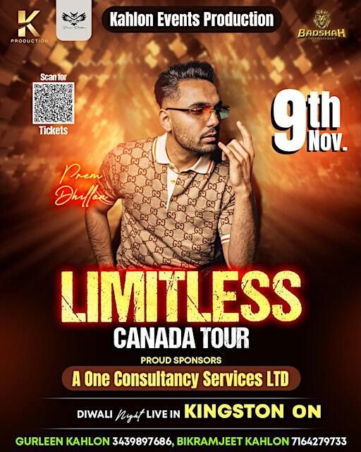 Prem Dhillon Live in Kingston | 9th Nov | St. Lawrence College Event Hall | St. Lawrence College Event & Banquet Services