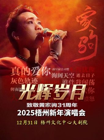 《光輝歲月》致敬黃家駒2025 梧州新年演唱會｜音樂會 | 梧州市文化中心大劇院