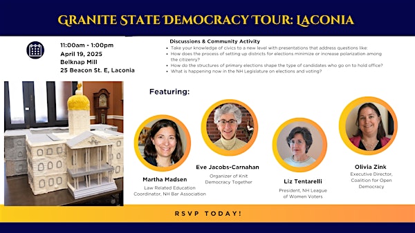 Granite State Democracy Tour - Laconia | Belknap Mill Museum