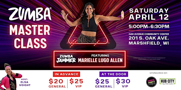 Zumba® Master Class with Marielle Lugo Allen | 201 S Oak Ave