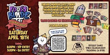 CirlcleToonsHD Presents: Fools Blade Tournament | Odyssey Games Pasadena