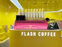 Neon pop coffee joint at Orchard Central SG