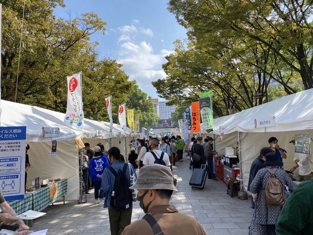 天神中央公園で開催された『ふくおか町村フェア』