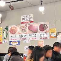 韓国/ｿｳﾙ  ユッケ、レバ刺し、ユッケビビンバが好きな人は必ず行ってください❗️