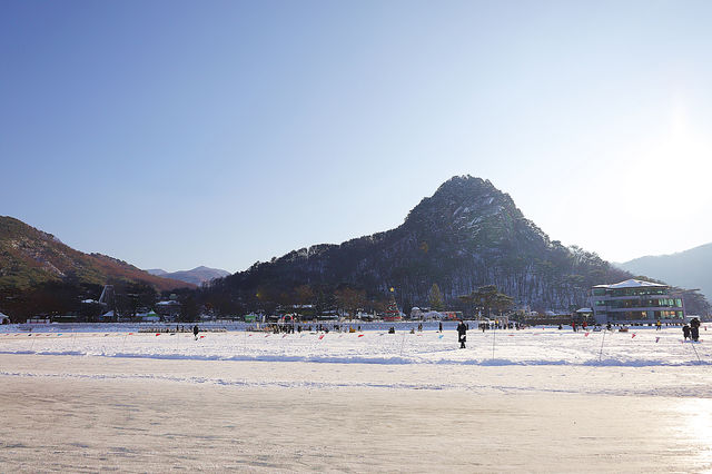 포천 산정호수 얼음썰매장 오리썰매타러가자