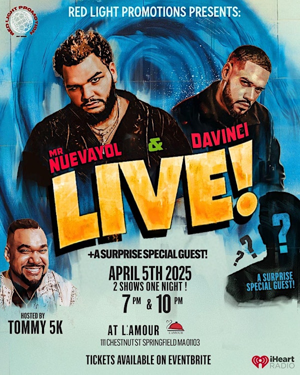 Mr Nuevayol & Davinci Live! Comedy Show in Springfield Mass | L’amour Restaurant