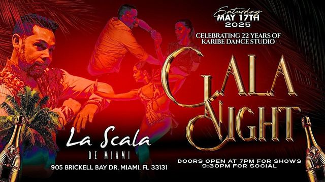 Karibe's 22nd Anniversary Gala Night - Performances + Social | La Scala de Miami