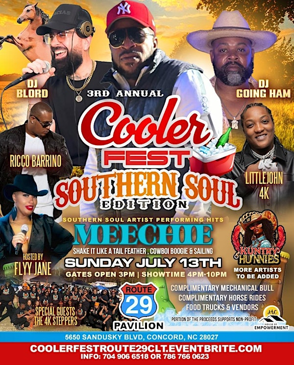 CoolerFest 2025 Southern Soul Edition | Route 29 Pavilion