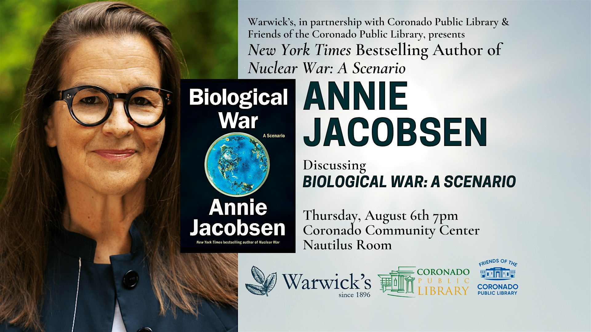 Annie Jacobsen discussing BIOLOGICAL WAR | Nautilus Room