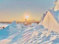 SNOW SCULPTURES & STUNNING SUNSET 