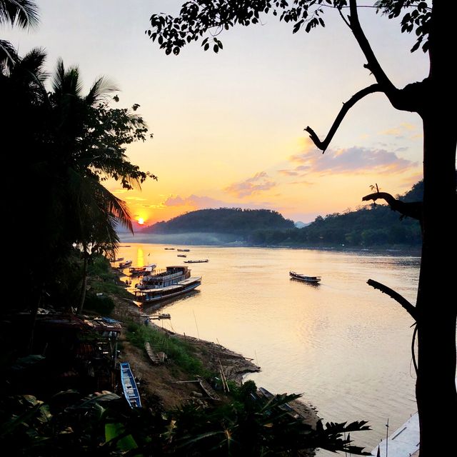 The scene of Luangprabang heritage city. 