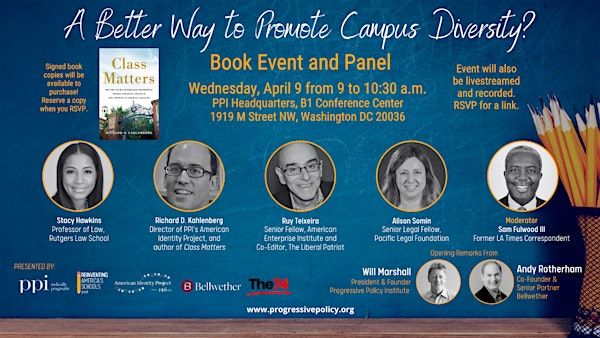 Join PPI & Bellwether for a Class Matters Book Event and Panel | 1919 M St NW