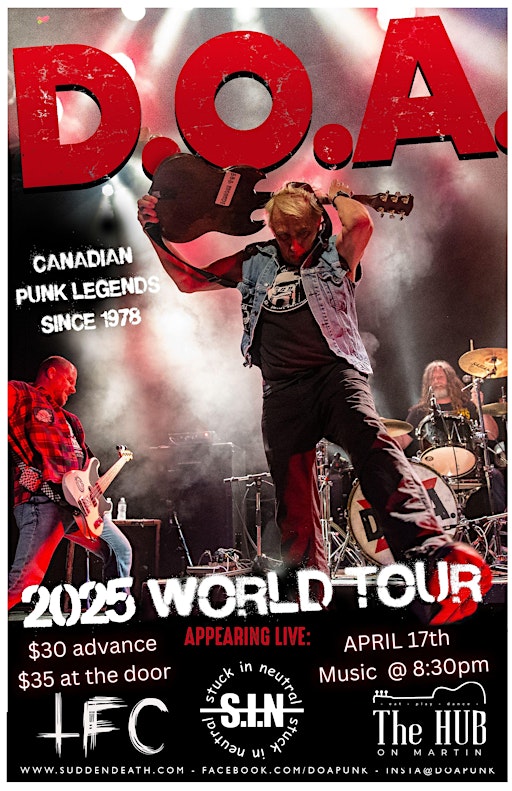 DOA - 2025 World Tour - Penticton | The Hub on Martin