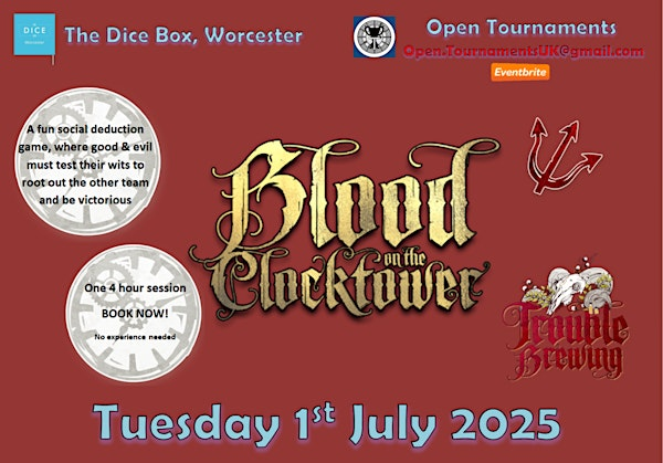 Blood on the Clocktower – Trouble Brewing - Worcester | The Dice Box