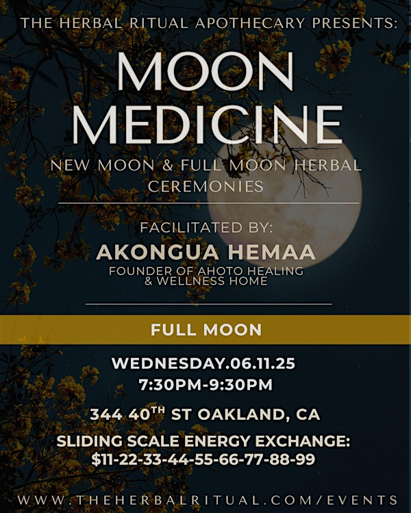 MOON MEDICINE: Full Moon Ceremony @The Herbal Ritual Apothecary | The Herbal Ritual Apothecary