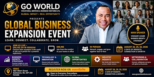 Global Business & Investment Insights Summit 2026 (Online & In-Person) | 1827 Albert St