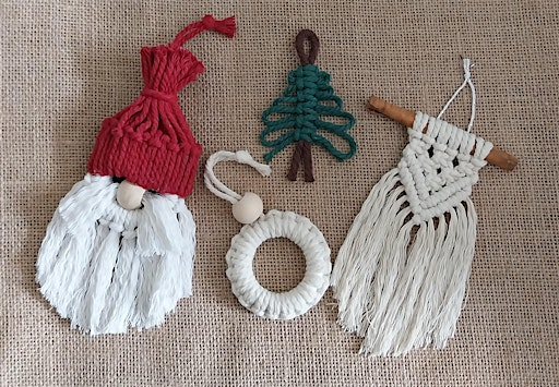 Macrame Christmas  hanging ornaments workshop | Bunch Of Grapes, Pontypridd