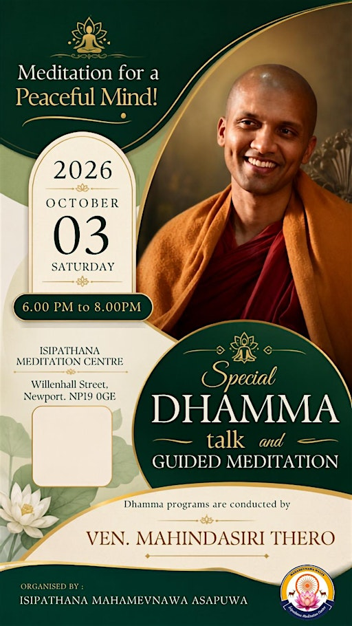 Special Dhamma Talk and Guided Meditation | Isipathana Meditation Centre of Mahamevnawa