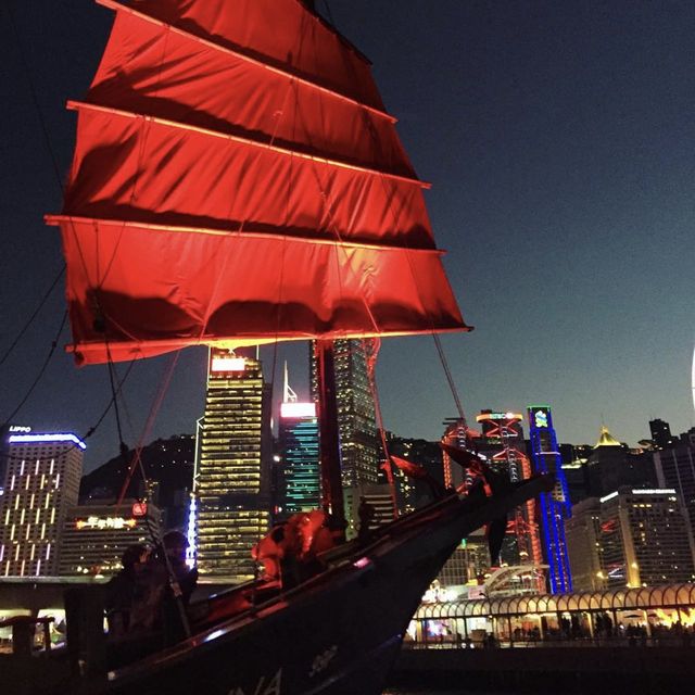 Sailing in Hongkong harbour