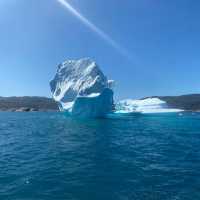 Beautiful Blue Icebergs in open sea!