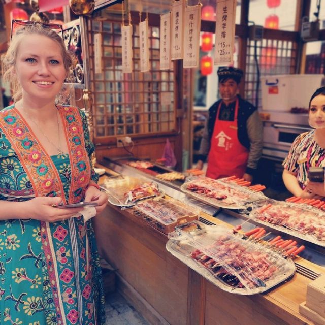 Beautiful Night Market in Dunhuang