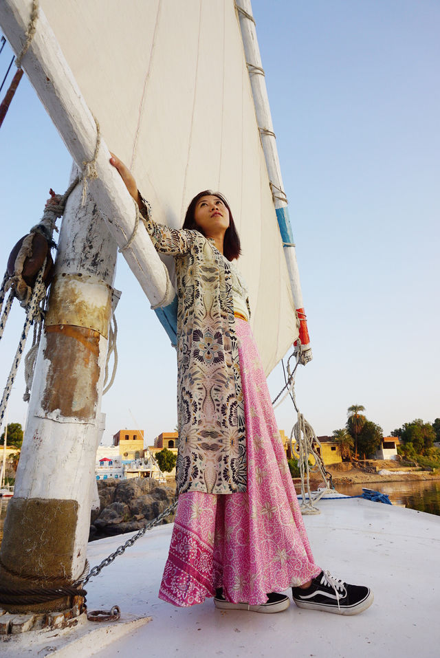 【Travel around the 🌍 world】Egypt 🇪🇬. Aswan Felucca on the Nile River.