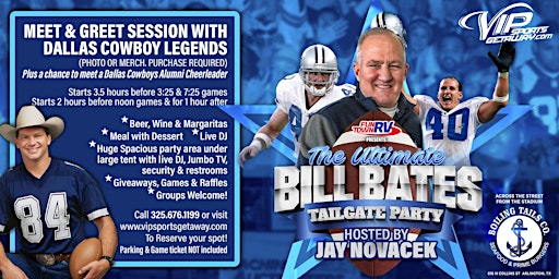 Fun Town RV Presents Ultimate Bill Bates Tailgate Party-Cowboys v GIANTS | Boiling Tails Co.