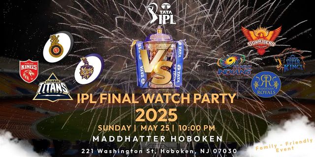 IPL FINALS OFFICIAL WATCH PARTY AT MADDHATTER HOBOKEN | Madd Hatter Hoboken