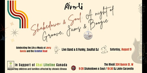 Shakedown & Soul - A Night of Groove, Jams & Boogie (for Chai Lifeline) | Rivoli Toronto