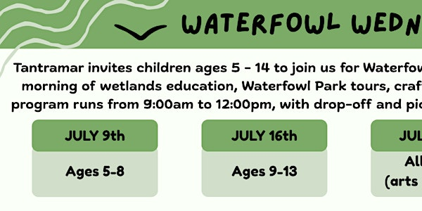 Waterfowl Park Wednesday - July 9 for ages 5 - 8 | Sackville Visitor Information Centre