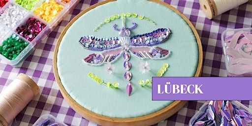 The Iridescent Dragonfly: Beads and Sequins Embroidery in Lübeck | Die MachBar Lübeck - Kreative Events & Coworking