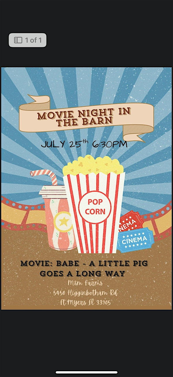 Family movie night in the barn- featuring BABE | 5450 Higginbotham Rd