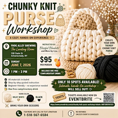 CHUNKY KNIT  PURSE  WORKSHOP | Frog Alley Brewing
