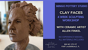 Clay Human Face 4 Week Workshop with Allen Finkel | Mingo Pottery Studio