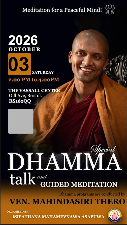 Dhamma Talk and Guided Meditation | The Vassall Centre