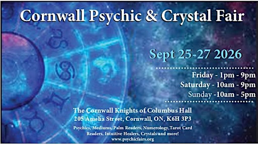Cornwall Psychic & Crystal Fair | 205 Amelia St
