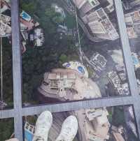 300米高空上面望晒成個香港