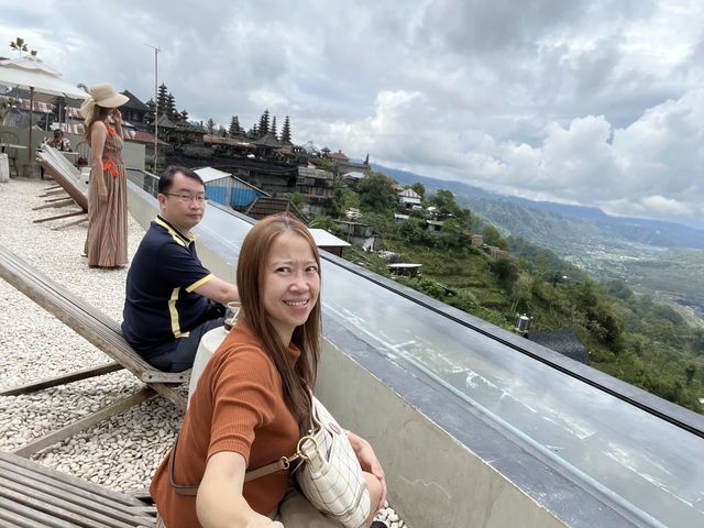 Cafe with stunning view of Mount Batur