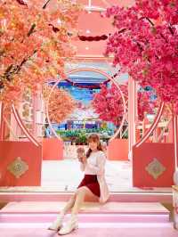 絕美日系新年打卡位🌸「花滿東港．玉兔迎福」和風櫻花園林🌸