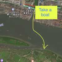 Take a boat ride to an island in Guangzhou