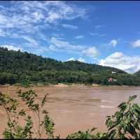 Breakfast by the Mekong River. 