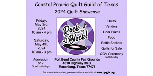 Rock Around The Block - 2024 Quilt Showcase | Fort Bend County Fairgrounds