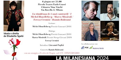 MICHEL HOUELLEBECQ / MARCO MISSIROLI / TERESA CREMISI / RAMIN BAHRAMI | Piccolo Teatro Grassi