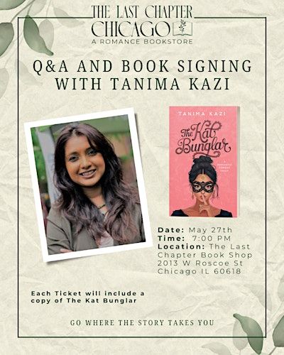 Q&A and book signing with Tanima Kazi | The Last Chapter Book Shop