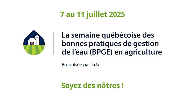 Symposium des bonnes pratiques en gestion de l'eau en agriculture 2025 | 2700 Rue Einstein