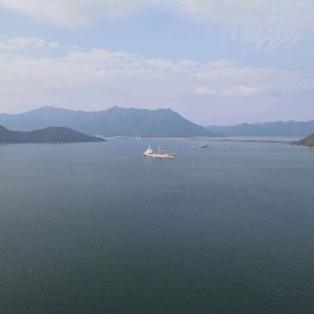 航拍船灣淡水湖