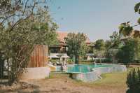 Stayed in a French colonial-style mansion in Laos.