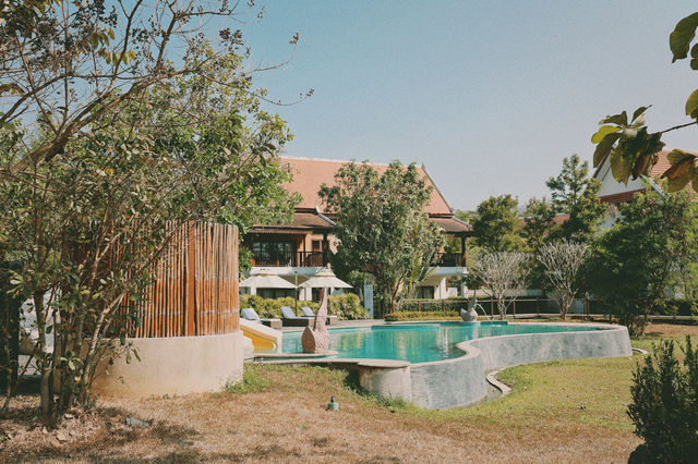 Stayed in a French colonial-style mansion in Laos.