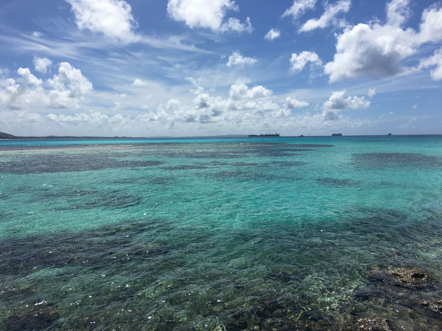 Miss the touch of blue on Saipan Island's ocean waves 🌊 and the seven-colored sea of Battleship Island.