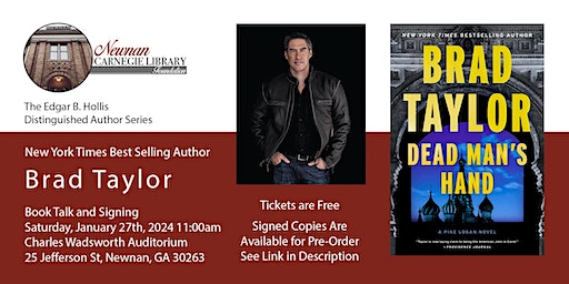 Brad Taylor - New York Times Best Selling Author - Book Talk and Signing | Charles Wadsworth Auditorium